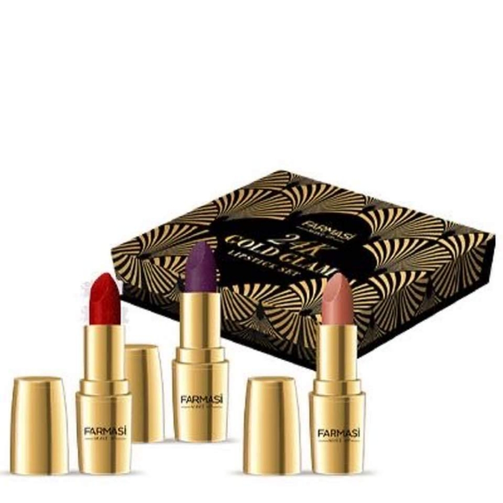 24K Gold Glam Lipstick Trio